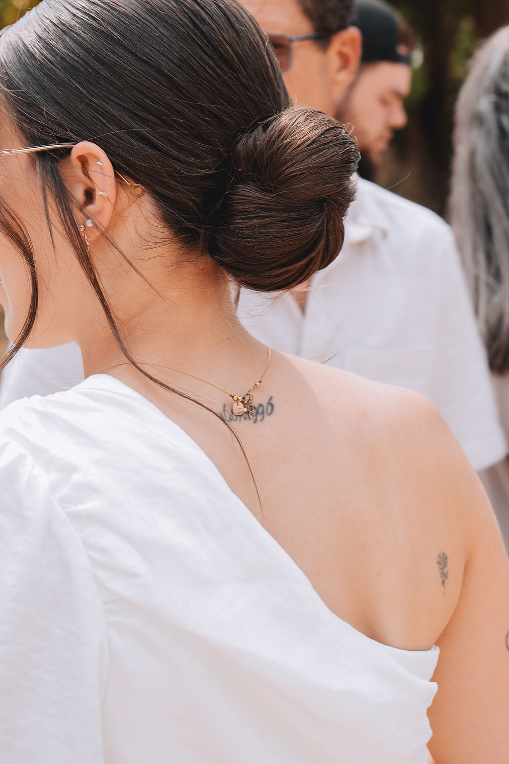 Dos et chignon de la mariée